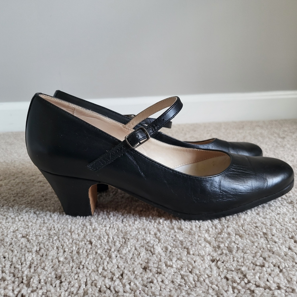 Grishko Flamenco Black Leather Shoes, Size 10